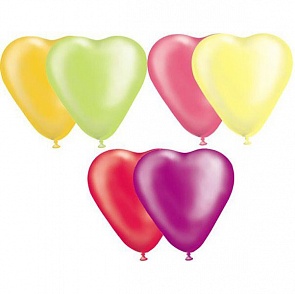 Набор шаров – Сердце неон, 10 шт. по 30 см. (Belbal, 1111-0361)